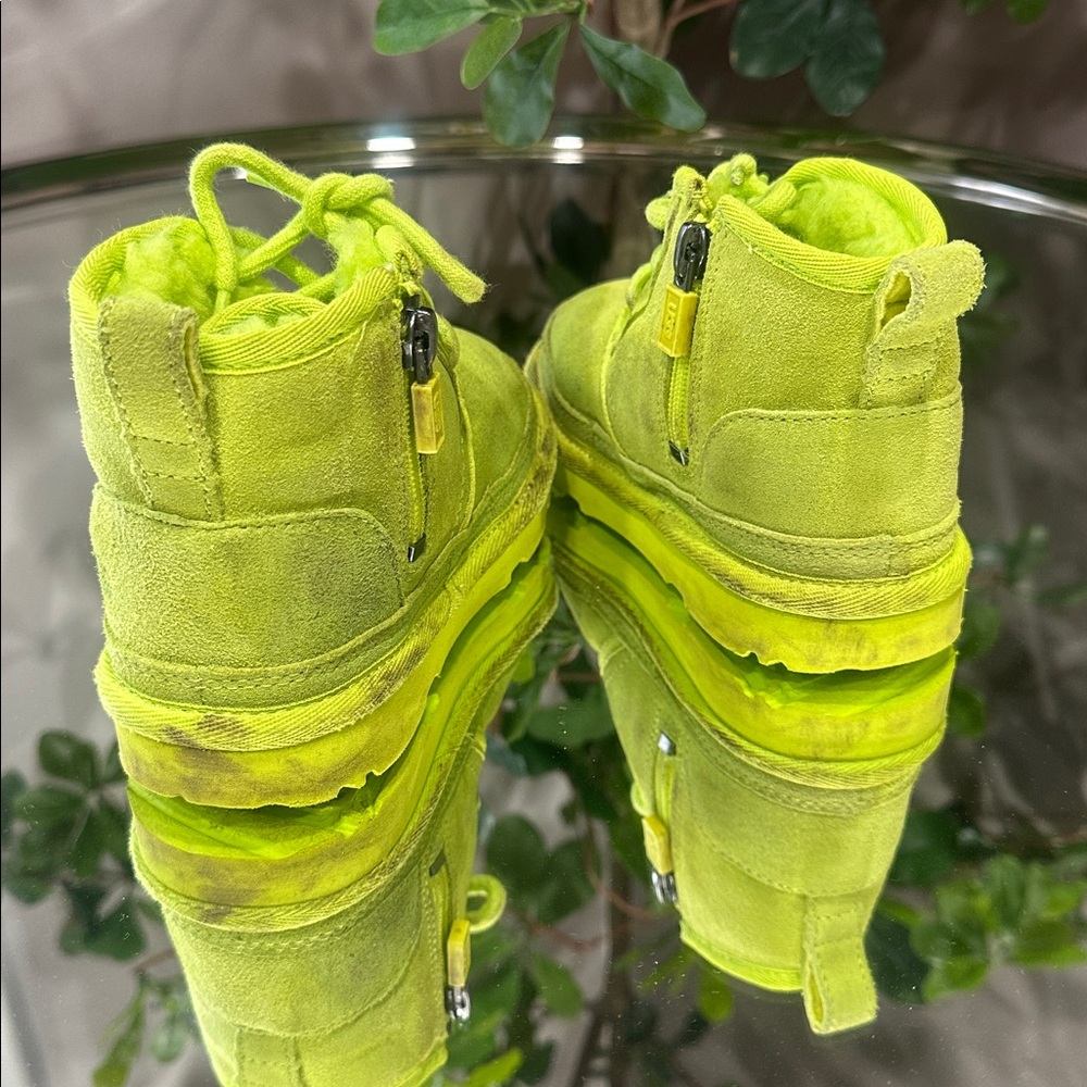 UGG Kids Vibrant Lime Boots - Picture 3 of 10